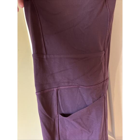 Athleta Salutation Bodysuit pant Spiced Cabernet NWT $129 Large pad bra pockets - Picture 11 of 16